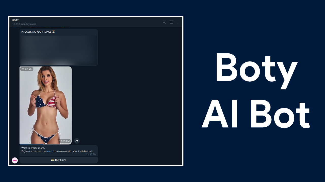 Boty AI undress video generator telegram bot